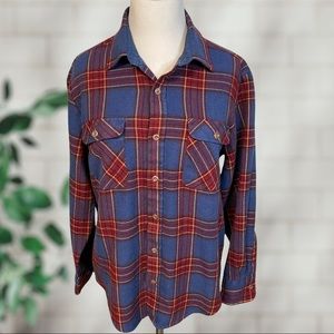 Vintage Unisex Arrowhead Sportswear Plaid Red Long Sleeve Shirt Size M/L/XL